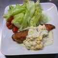 suka３３'s cooksnap of when they made 和風タルタルで*＊サッパリ鮭のムニエル.
