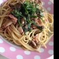 natsupinu's cooksnap of when they made しめじとベーコンの簡単和風パスタ.