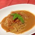マキマキッチン's cooksnap of when they made 海老の殻だけ！絶品トマトクリームパスタ.