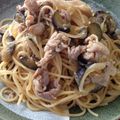 ポヨちママ's cooksnap of when they made 茄子と豚肉の塩麹麺つゆ和風パスタ.