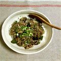 かえる大先生's cooksnap of when they made さば缶で❀麻婆なす風？！丼.