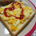 ゆうかりコアラ's cooksnap of when they made 残ったたまごサラダでトースト　オムレツ風.