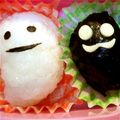 ミッキー1's cooksnap of when they made キャラ弁✿ハロウィン♡♡モノクロお化け.