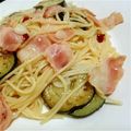 たのさん19 's cooksnap of when they made ナスとベーコンのペペロンチーノ.