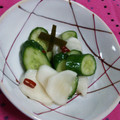 Ryukyu☆よめ's cooksnap of when they made 白だしで簡単　かぶときゅうりの浅漬け.