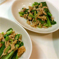 かおりんぱんだ's cooksnap of when they made ルクエで3分！小松菜とツナのニンニク和え.