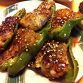 古典芸能's cooksnap of when they made 話題入りのつくねを使ったピーマンの肉詰め.