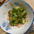 michipoo's cooksnap of when they made オクラのおかか和え　.