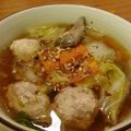 モリボーノ's cooksnap of when they made 鶏団子と韓国春雨の食べる中華風スープ.