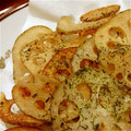 くるくるうさぎ's cooksnap of when they made 蓮根の素揚げおつまみ 青のり風味.