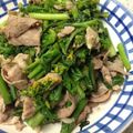 ひなたひかる's cooksnap of when they made アスパラ菜と豚肉の炒め物.
