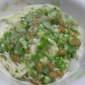 いいくん's cooksnap of when they made ネバネバ～オクラと納豆乗せそうめん.