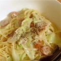 美夜子's cooksnap of when they made たっぷり野菜とウインナーのクリームパスタ.