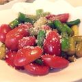 highzi's cooksnap of when they made アスパラガスとトマトの炒め.