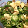 ☆ＬＮ's cooksnap of when they made モッツアレラチーズとオクラのおかか和え.