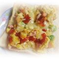ゆけり３兄弟's cooksnap of when they made 残ったたまごサラダでトースト　オムレツ風.