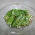 はずかしむでぃん's cooksnap of when they made オクラのごまあえ.