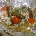 through111's cooksnap of when they made 秋鮭とキノコのホイル焼き.