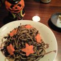 kaorin1117's cooksnap of when they made ハロウィン☆ひじきとオリーブの黒パスタ.