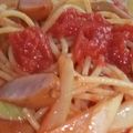 きらり流れ星's cooksnap of when they made ソーセージのトマトソースパスタ.