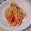 peachykeen's cooksnap of when they made パスタ★トマトのカルボナーラ.