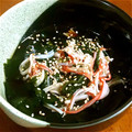 じゅん♪'s cooksnap of when they made ワカメとカニカマの酢の物.