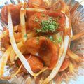 BYU's cooksnap of when they made お弁当☆もやしウインナーケチャソース炒め.