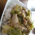 みなみとはく's cooksnap of when they made 豚とキャベツのあんかけごはん☆.