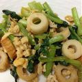 miyumanma's cooksnap of when they made 小松菜とちくわの生姜にんにく炒め☆.