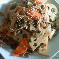 あかめがねはん's cooksnap of when they made 秋のレンコンきんぴら　しめじ入り.