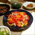 よし亭's cooksnap of when they made 豚バラ肉とパプリカのオイスター炒め.