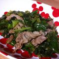 ぴかさーん's cooksnap of when they made プレ農家めし◆小松菜と豚肉の塩麹炒め.