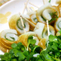 芋娘。's cooksnap of when they made ちくわのくるりん♪梅しそ巻き★.