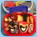 ガチャピン8129's cooksnap of when they made キョウリュウジャーレッドキャラ弁.