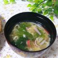 ムーちゃん☆★'s cooksnap of when they made 残ったカニかまで☆ふんわり白菜中華スープ.