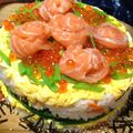 dope0510's cooksnap of when they made ちらし寿司ケーキ.
