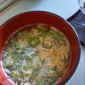 ＠ももこ's cooksnap of when they made オクラのふわぁふわぁ玉子スープ.