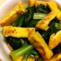*めぐ's cooksnap of when they made 残った柚子胡椒醤油で☆小松菜と油揚げ炒め.