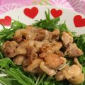 Akeimmy's cooksnap of when they made 鶏肉のｶﾞｰﾘｯｸ炒め in水菜.