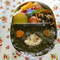 ★抹茶せんべい★'s cooksnap of when they made キャラ弁に♪秋～くり抜きくりちゃん弁当♪.