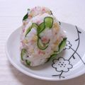 あいぽねっと's cooksnap of when they made 混ぜご飯☆　揚げ玉・紅生姜・胡瓜.