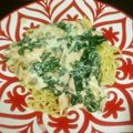 美らvivi's cooksnap of when they made サーモンとほうれん草のクリームパスタ♬.