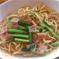 新港くま's cooksnap of when they made ★厚切りベーコンと小松菜のパスタ★.