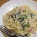 ycin's cooksnap of when they made 10分で簡単クリームパスタ☆.