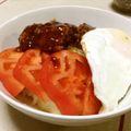 panda3☆'s cooksnap of when they made ♫カフェ風ランチロコモコ❤ハンバーグ丼♫.