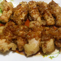 Qw_'s cooksnap of when they made 簡単激旨◆鶏の天ぷら甘辛和え◆.