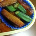 taisho0805's cooksnap of when they made お弁当に ★ ちくわとオクラの照焼き.