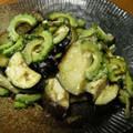 uri2215's cooksnap of when they made ゴーヤとナスのマヨ炒め.