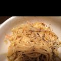 ru3e's cooksnap of when they made 生しょうゆのカルボ風パスタ.