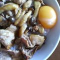 taisho0805's cooksnap of when they made チョイ甘バター醤油の豚きのこランチ丼.